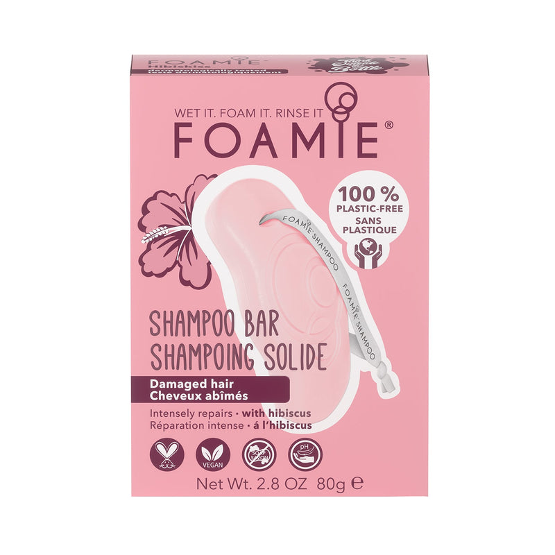 Shampooing Solide Foamie, Réparateur Intense pour Cheveux Abîmés - Hibiskiss