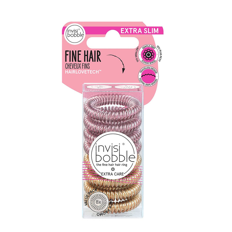 Invisibobble EXTRA SLIM Bella Rosa & Bronze (8pc)