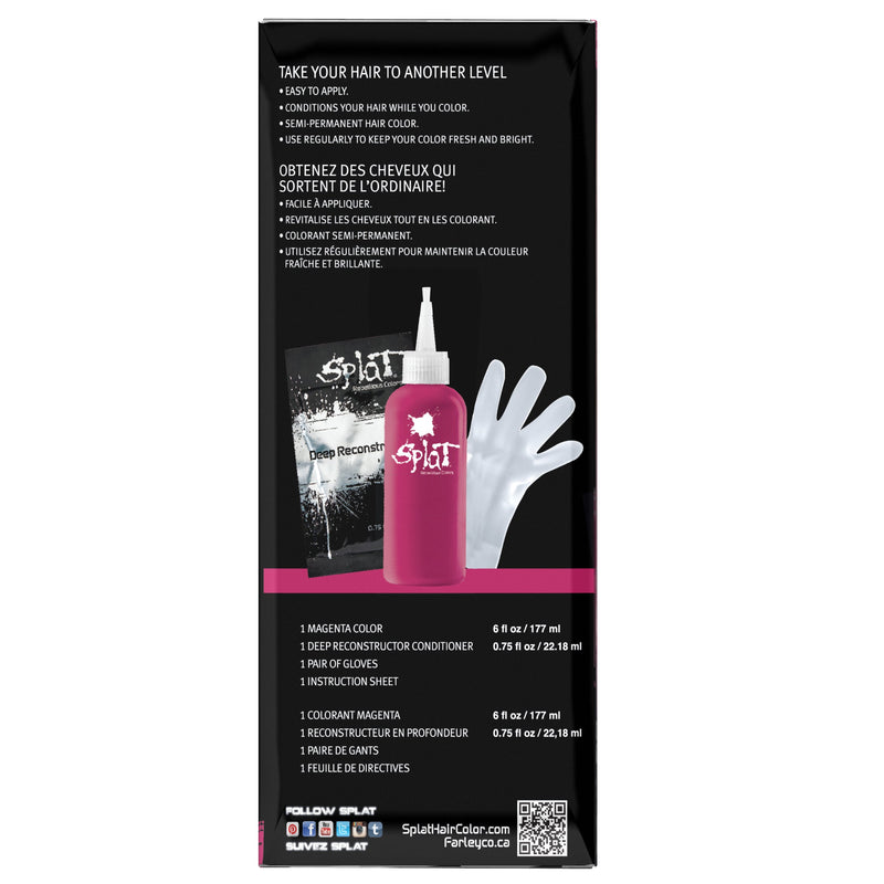 Midnight Semi-Permanent at Home Hair Color Kit for Brunettes - Magenta