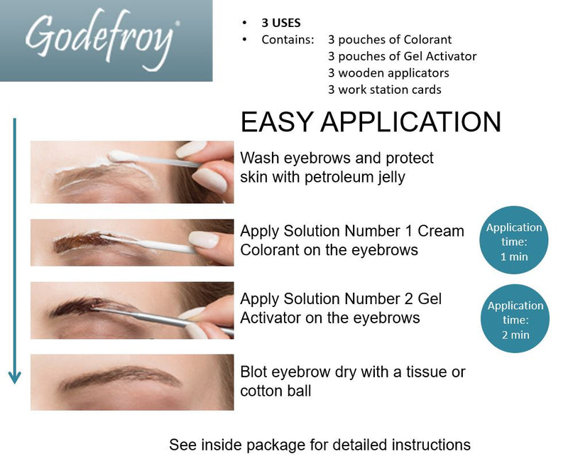 Godefroy Instant Brow Tint (28 jours) - Châtain moyen